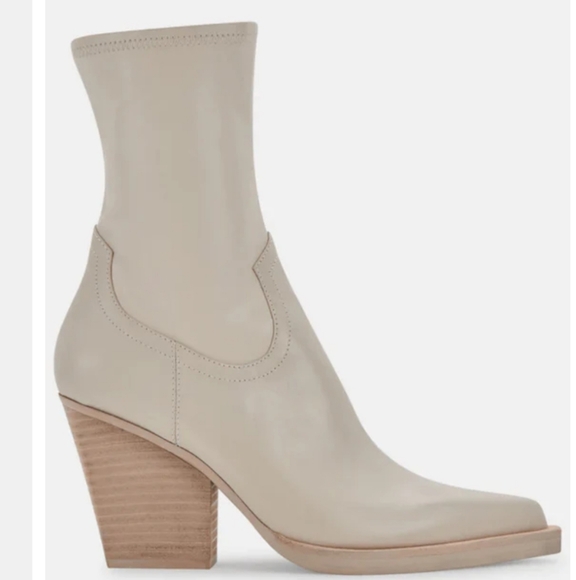 DV BY DOLCE VITA POINTED TOE WESTERN INSPIRED BOOTS WMNS 8.5 CREAM - Picture 1 of 16